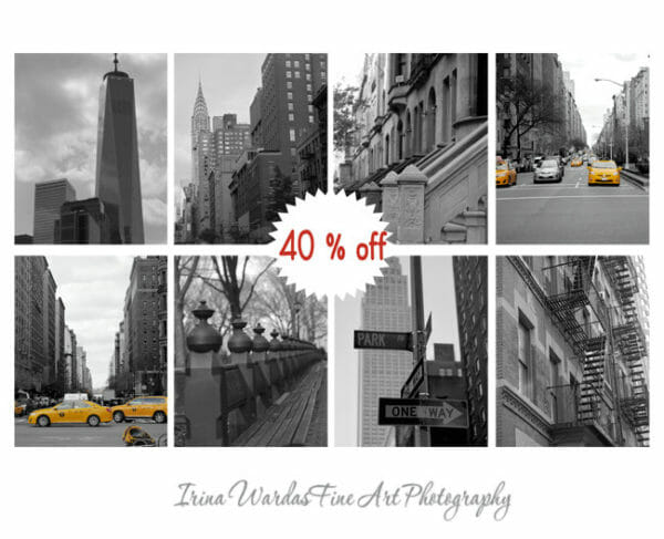 Black and White New York City Wall Art | Set of 8 | Manhattan Wall Art