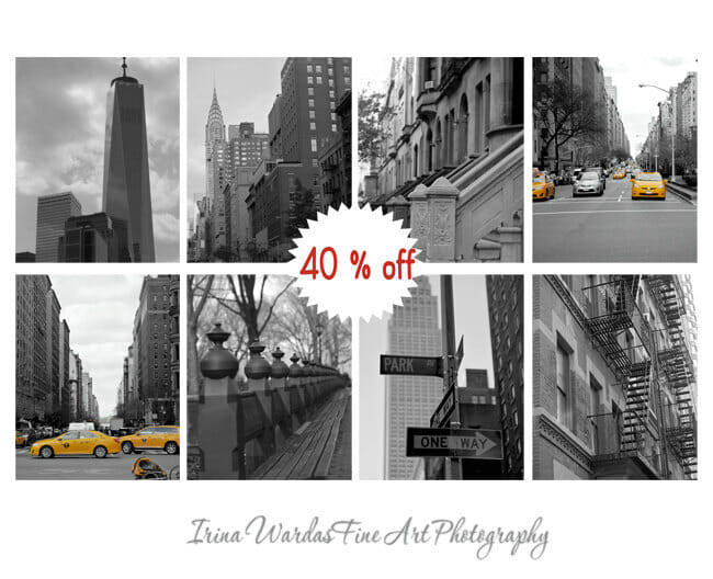 Black & White New York City Wall Art | Set of 8 | Manhattan Wall Art