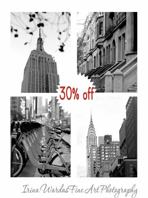 Black and White Vertical Wall Decor | New York City Travel Wall Art