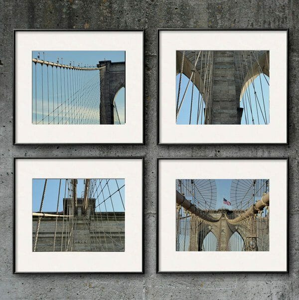 Brooklyn Bridge Wall Art Set of 4