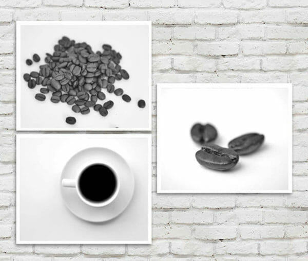 Coffee Beant and Coffee Mug Wall art set of 3