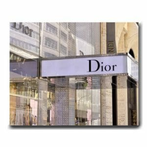 Dior Store Sign Wall Decor | Fashion Canvas Wall Art | Chic Bedroom Decor