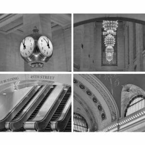 B& W Grand Central Station Wall Art