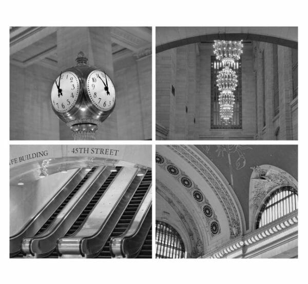 B& W Grand Central Station Wall Art