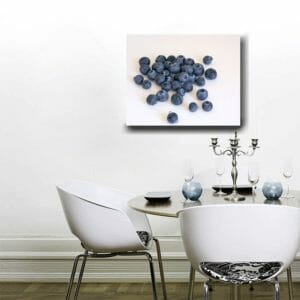 Kitchen Wall Art | Blueberries Canvas | Dining Room Wall Decor