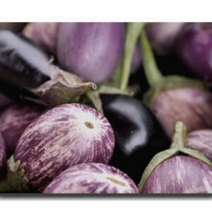 Purple Eggplant Wall Art | Kitchen Art Decor | Farmers Market Wall Art
