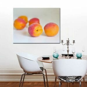 Apricot Fruit Wall Art | Canvas Wall Decor | Large Kitchen Wall Art