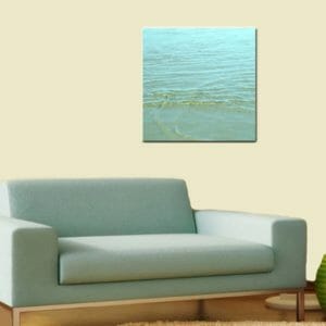 Ocean Canvas Wall Art | Aqua Mint Water Ripples | Nautical Home Decor