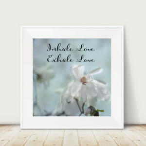 Positive Affirmation Typography Wall Art | White Magnolia Wall Art