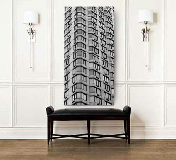 Vertical Abstract Wall Art | Tall Skyscraper Wall Art | Canvas Wall Decor
