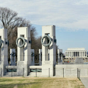 Washington DC Travel Wall Art | Lincoln Memorial | WW II Memorial