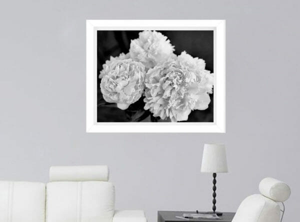 Black and White Flower Wall Decor